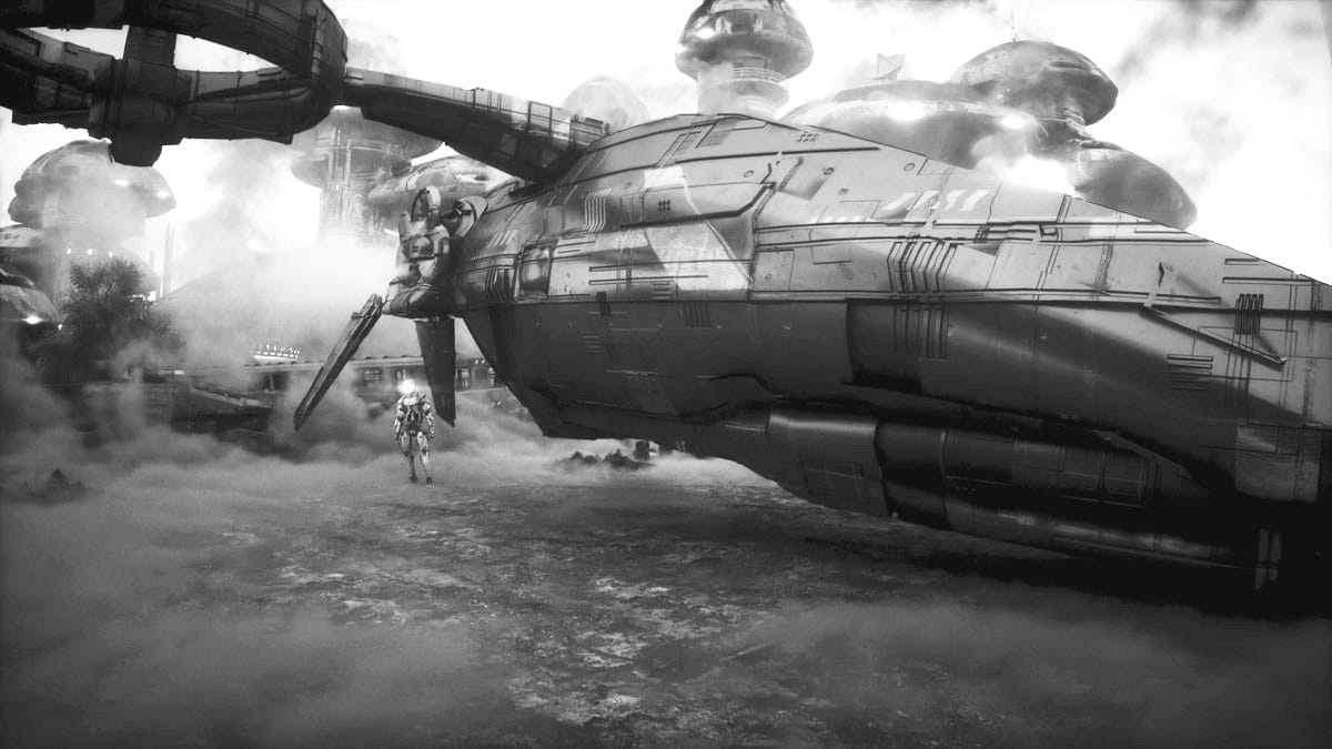 Battleship on the ground at site of a battle